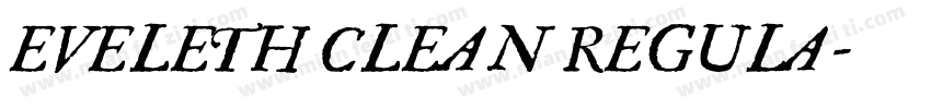 EVELETH CLEAN REGULA字体转换